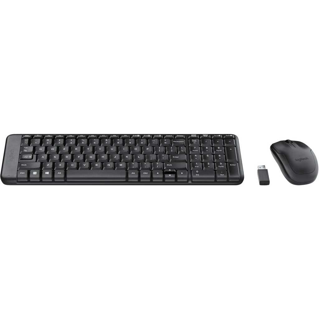 Logitech MK220 Wireless Keyboard and Mouse Combo (Black)