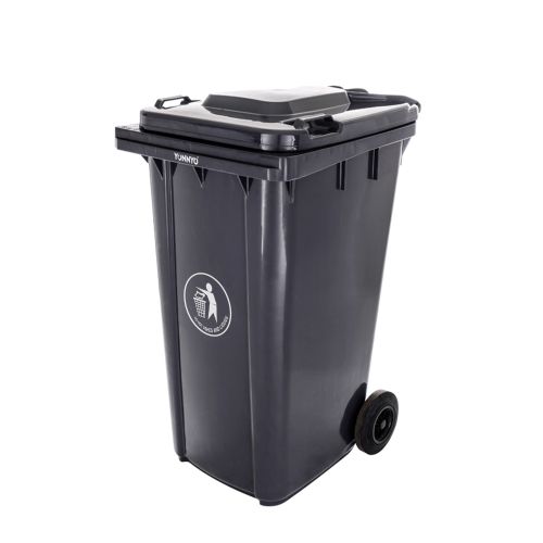 Outdoor 240L Plastic Wheel Dustbin-Black Outdoor 240L Plastic Wheel Dustbin-Black