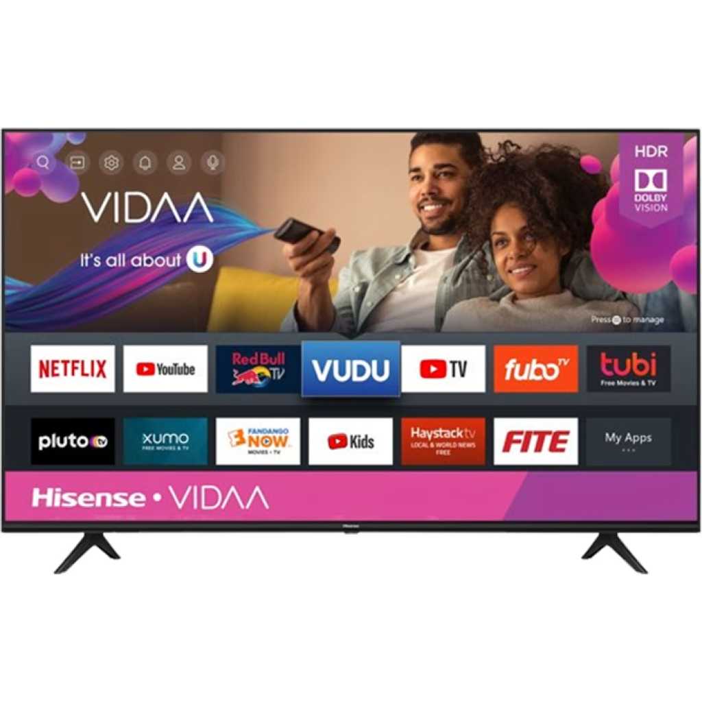 Hisense 40-inch Smart Full HD VIDAA TV, With Built-in WiFi, Chromecast, Bluetooth and Free-to-air Receiver