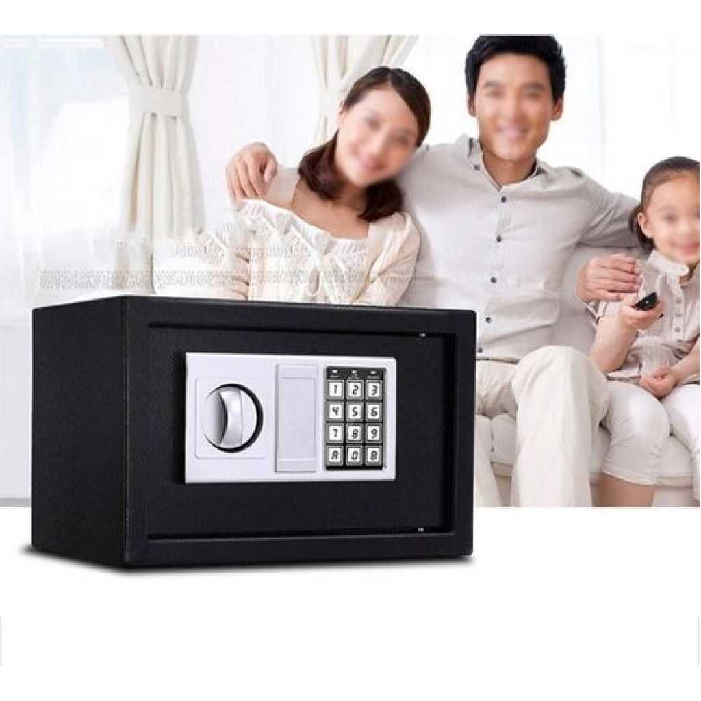 23 cm* 17 cm Digital Electronic Safe Box T-17 Number & Key Lock/Unlock Security Safes Mini Electronic Password Deposit Box with Keypad for - Multicolor