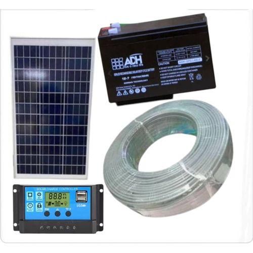 50W Solar Panel Kit + 24AH Solar Battery + 10AH Controller, 50M Cable Roll -Black 50W Solar Panel Kit + 24AH Solar Battery + 10AH Controller, 50M Cable Roll -Black
