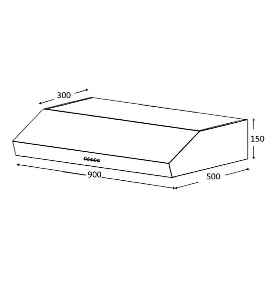 HT17.9P-Undermount-Slim-Hood-Dimensions-1