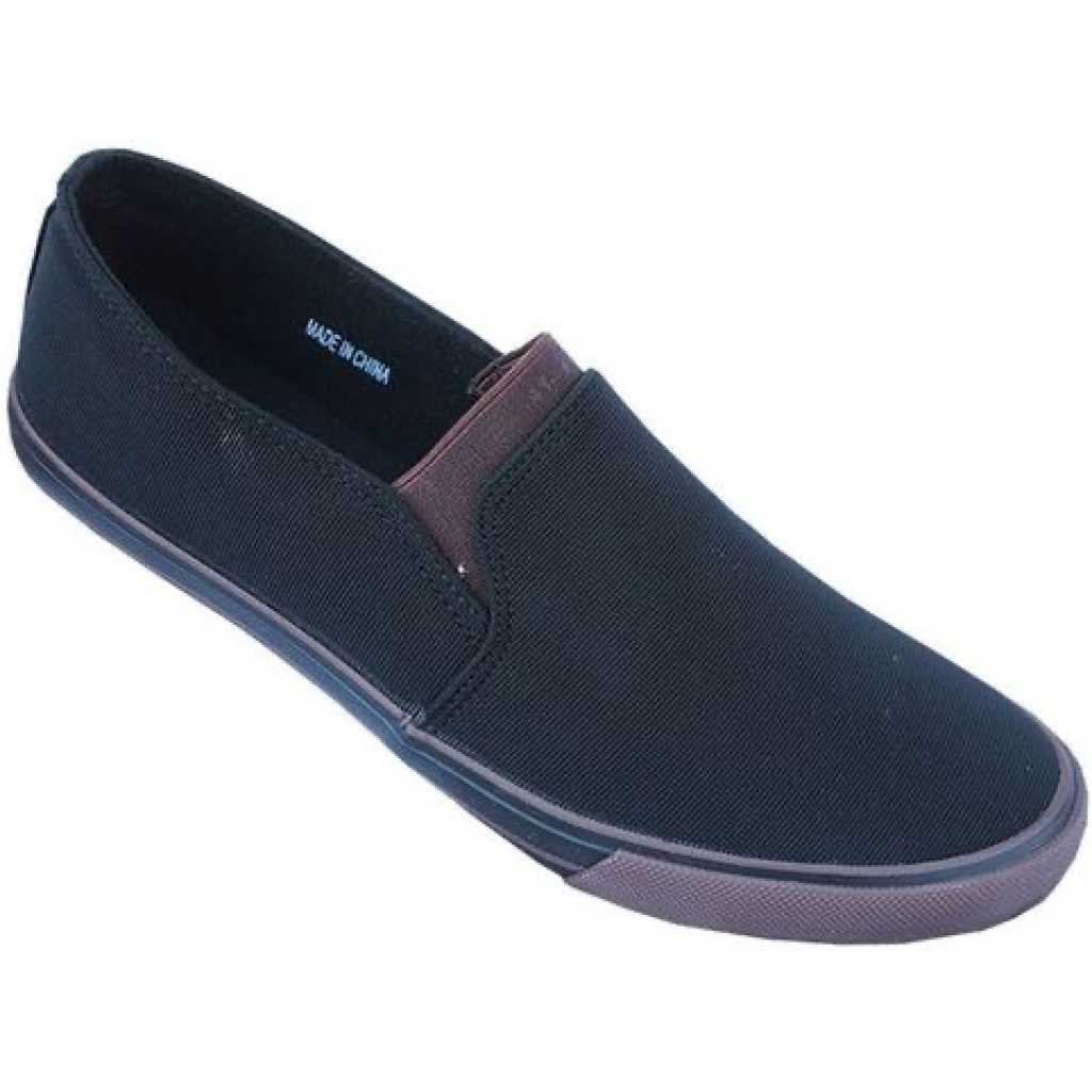 Men's Slipon Plimsolls - Black