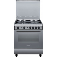 Ariston A6GG1FX – SS,60 x 60 4 Gas Oven, Grill , Auto IGN & Auto Safety, Rotisserie – Silver Gas Cookers