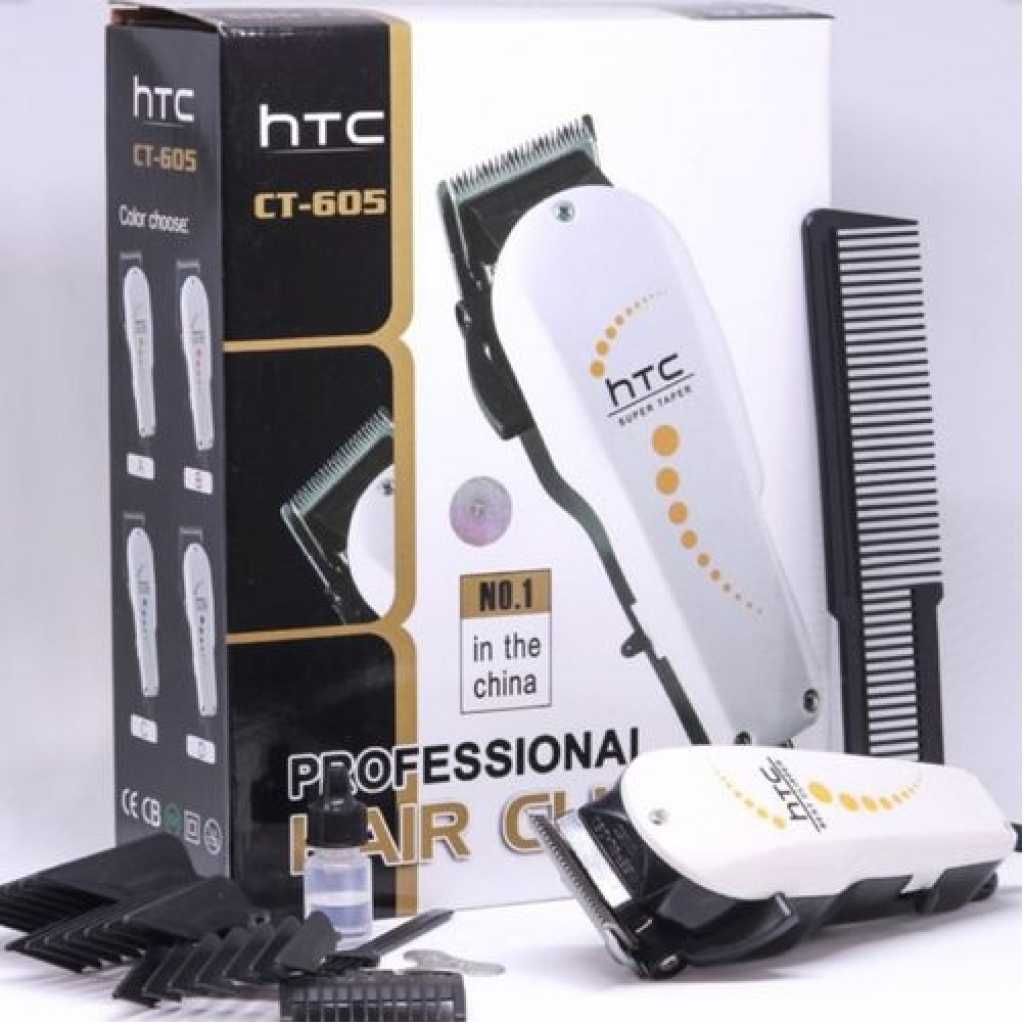 HTC Professional Hair Clipper Shaving Machine - White