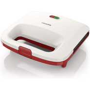 Phillips HD 2393 Daily Collection Sandwich Maker, 820 Watts - Red, White