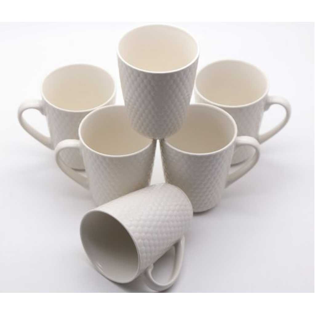 6 Pieces Of Mugs/Cups-White