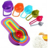 6 piece Kitchen Measuring Spoons and Cup Set – Multi-color Spoons.