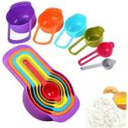 6 piece Kitchen Measuring Spoons and Cup Set - Multi-color