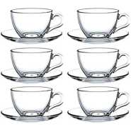 Luminarc 6 Pieces Of Cups And 6 Saucers -Colourless