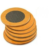 6 Piece Bamboo Mug/Glass Cover Coasters -Brown