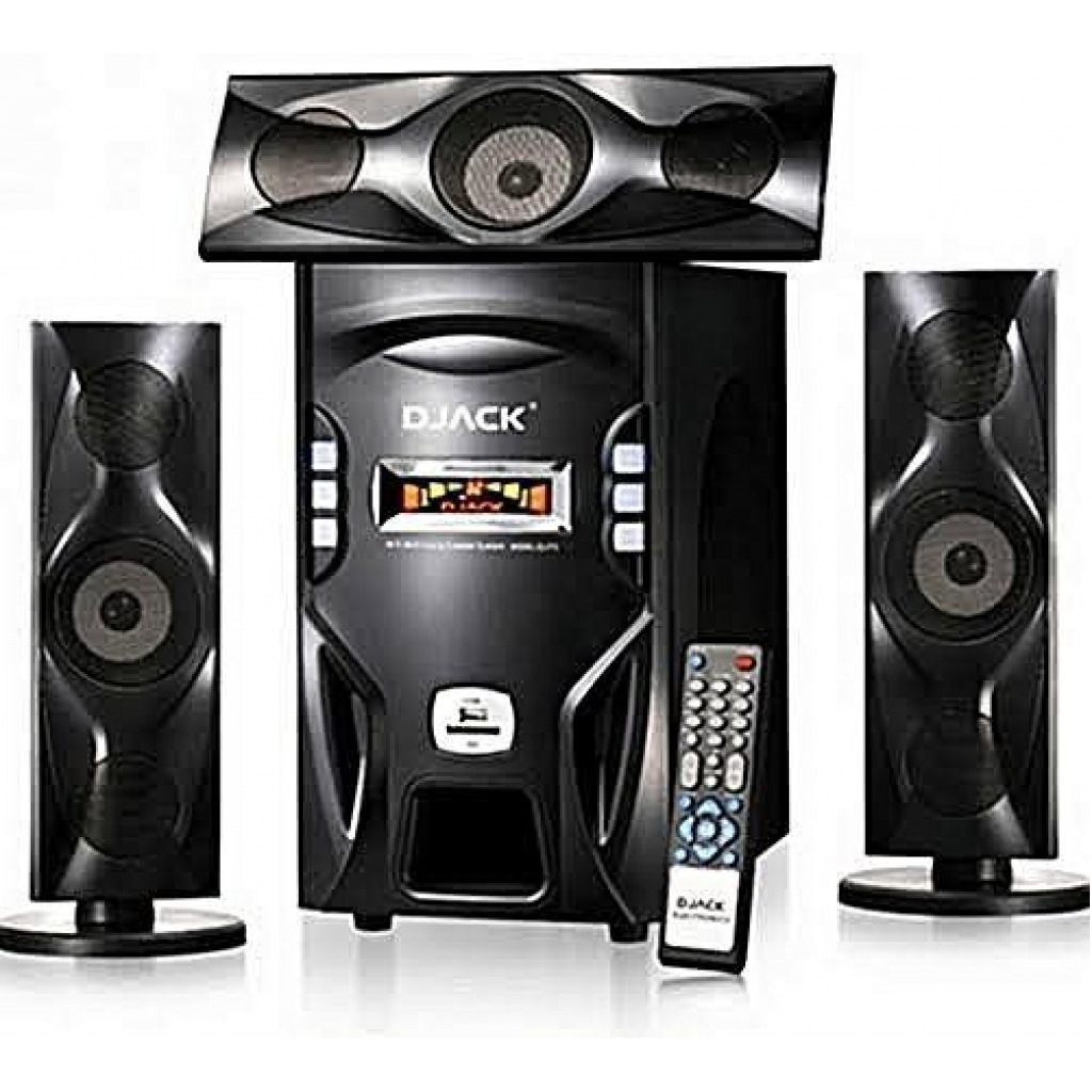 Djack DJ-F3L, AC & DC, Bluetooth Home Theatre Speaker, FM Radio, USB Port - Black
