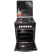 Besto Two Gas + Two Electric Upright Oven, 50x50cm – Black Combo Cookers