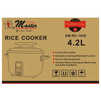 Electro Master EM-RC 1036 Rice Cooker 4.2ltr - White