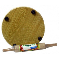 Chapatti Rolling Board Plus Rolling Pin – Brown