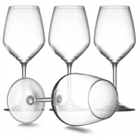 Diamond Stem Wine Glasses- 6 Pieces,Colorless