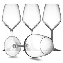 Diamond Stem Wine Glasses- 6 Pieces,Colorless