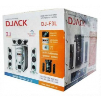 Djack DJ-F3L, AC & DC, Bluetooth Home Theatre Speaker, FM Radio, USB Port - Black