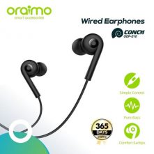 Oraimo OEP-E10 Strong Bass Earphones With Mic – Black Headsets