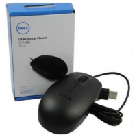 DELL USB Wired 3-Button Optical Mouse - Black