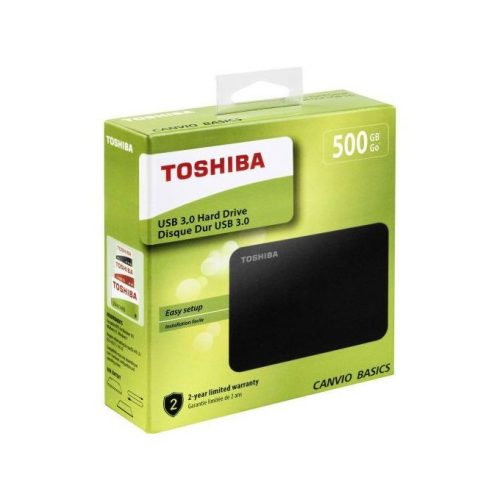 Toshiba 500GB External Hard Disk Drive 3.0 - Black