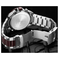 Naviforce Waterproof Stainless Steel Dual Watch - Silver Brown