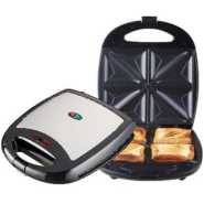 Electro Master EM-SW-1131 4 Slice Sandwich Maker - Black & Silver