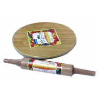 Chapatti Rolling Board Plus Rolling Pin – Brown