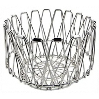 7in1 Adjustable Fruit Basket Multipurpose Storage Organizer, Silver