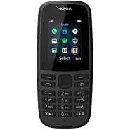 Nokia 105 Dual Sim, FM Radio, Torch light, 800MAH Battery - Black