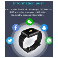 1.3 Inch BT Smart Bracelet Smartwatch - Black