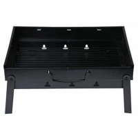 BBQ Portable & Foldable Charcoal Barbecue Grill - Black