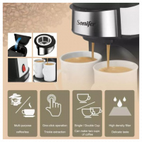 Sonifer SF-3540 Drip Coffee Maker Kitchen Machine,Silver Coffee Makers