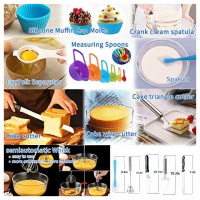 288 Pieces Of Cake Baking, Decorating Kit Set, Blue