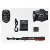 Canon EOS 2000D DSLR Camera and EF-S 18-55 mm f/3.5-5.6 IS III Lens, Black