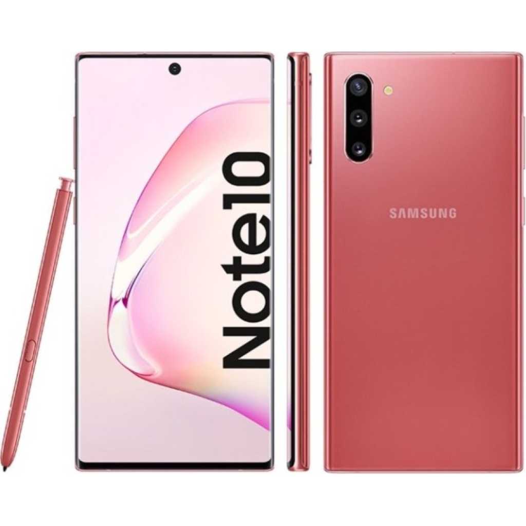 Samsung Galaxy Note10 Mobile Phone; Dual Sim 6.3" 8GB RAM 256GB ROM 12MP + 12MP + 16MP Camera 3500mAh Battery - Pink