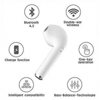 i7S - Double Bluetooth Earbuds - Earphones - White