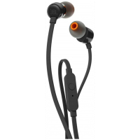 JBL T110 Headsets, Wired In-Ear Headphones With JBL Pure Bass Sound, Earphones By Herman - Black