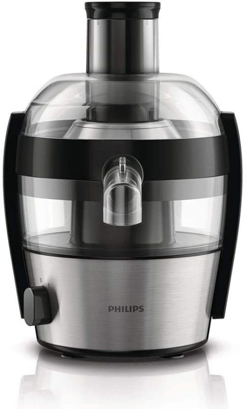 Philips HR1836 Viva Collection Compact Juicer, 1.5 Litre, 500 Watt - Brushed Aluminium