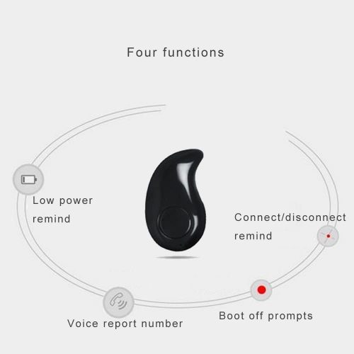 Bluetooth earpiece Mini S530 Hands-Free Bluetooth Single Earbuds Headset Earphones for iPhone Samsung Galaxy and Other Smart Phones (Black)