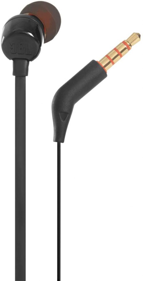 JBL T110 Headsets, Wired In-Ear Headphones With JBL Pure Bass Sound, Earphones By Herman - Black