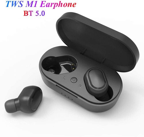 M1 TWS Wireless Earphones Chargeable Touch-Control Earbuds Noise Cancelling Life Waterproof Earphones Compatible with Android/iOS/PC Tablet