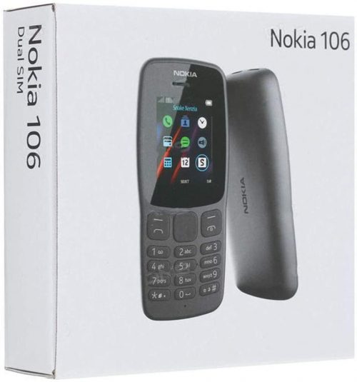 Nokia 106 DS TA-1190 Dual-Band (850/1900) Feature Phone-Black