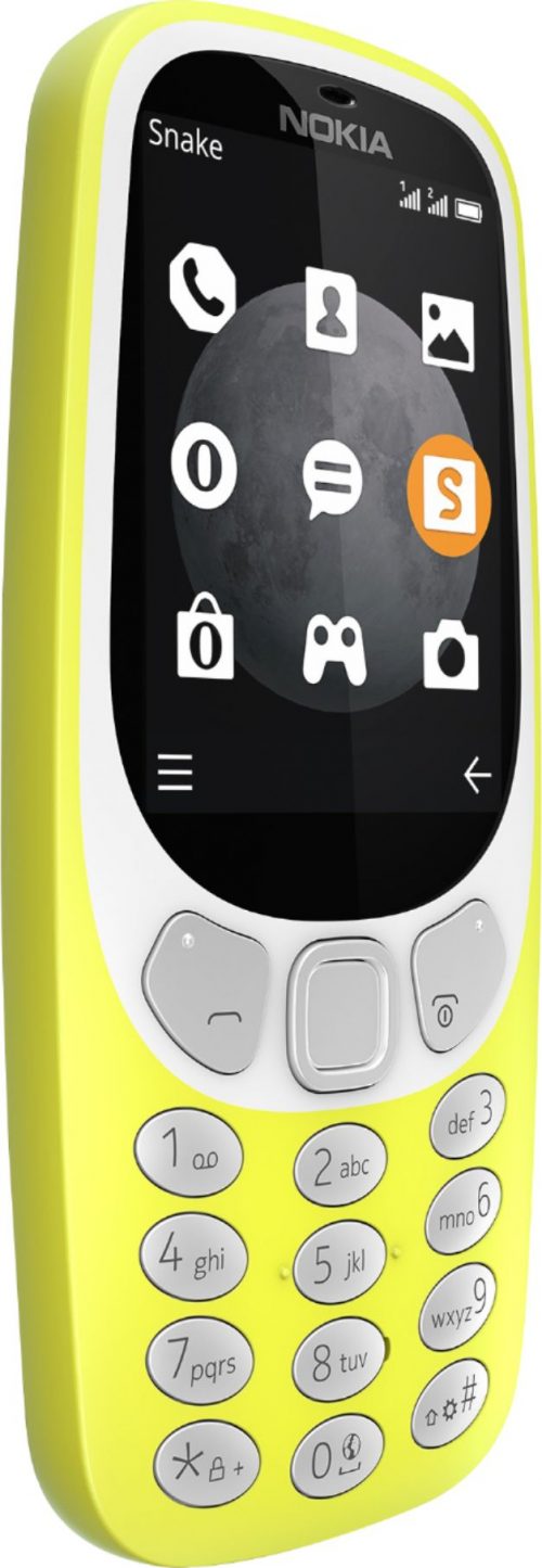 Nokia 3310 Dual SIM Feature Phone with MP3 Player, Wireless FM Radio and Rear Camera- Yellow