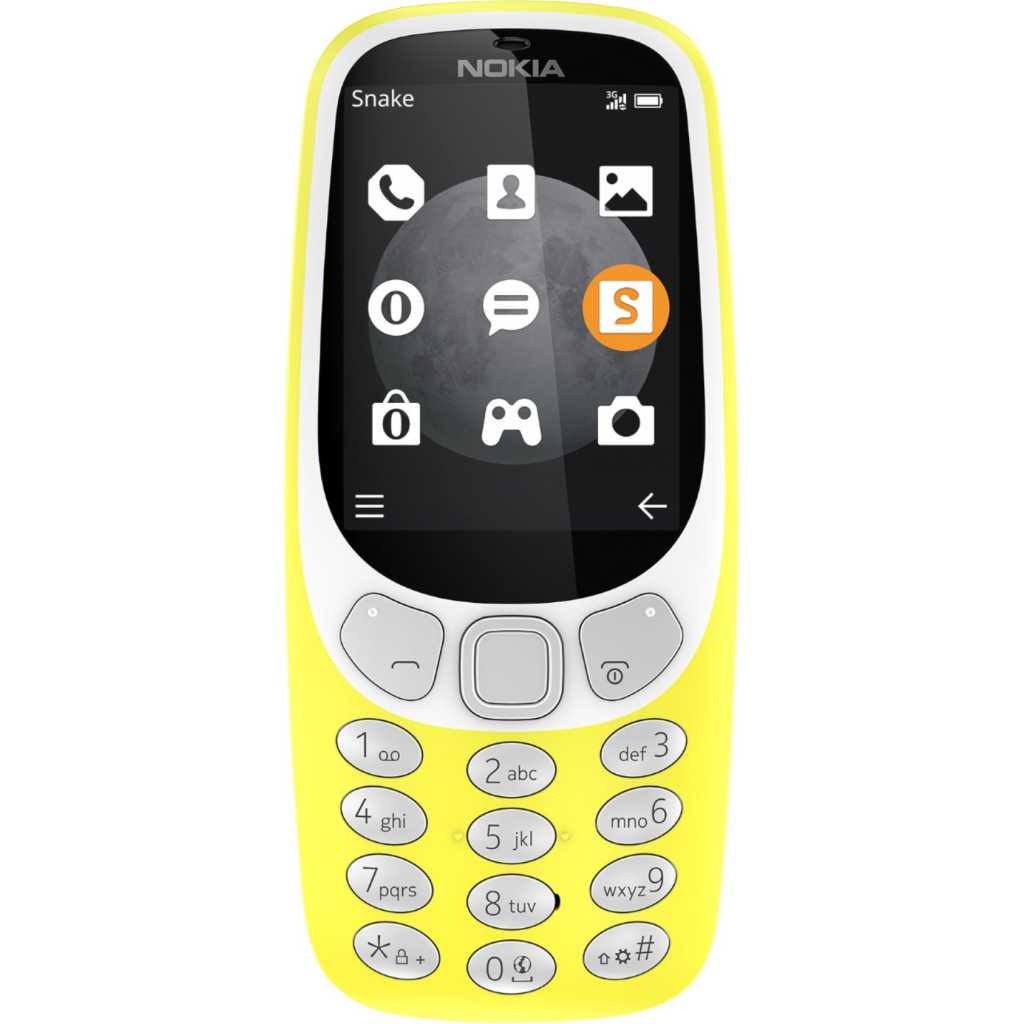 Nokia 3310 Dual SIM Feature Phone with MP3 Player, Wireless FM Radio and Rear Camera- Yellow