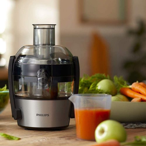 Philips HR1836 Viva Collection Compact Juicer, 1.5 Litre, 500 Watt - Brushed Aluminium