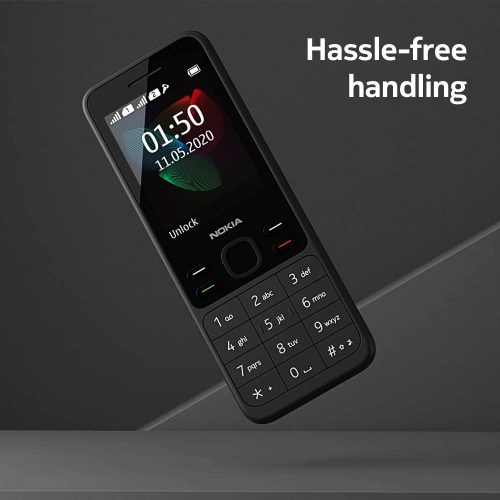 Nokia 150 Feature Phone, Dual SIM, 2.4" Display, Camera, FM Radio, MP3 Player, Expandable MicroSD up to 32GB - Black