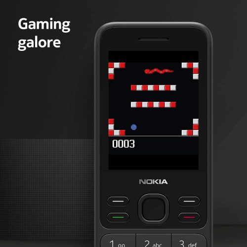 Nokia 150 Feature Phone, Dual SIM, 2.4" Display, Camera, FM Radio, MP3 Player, Expandable MicroSD up to 32GB - Black