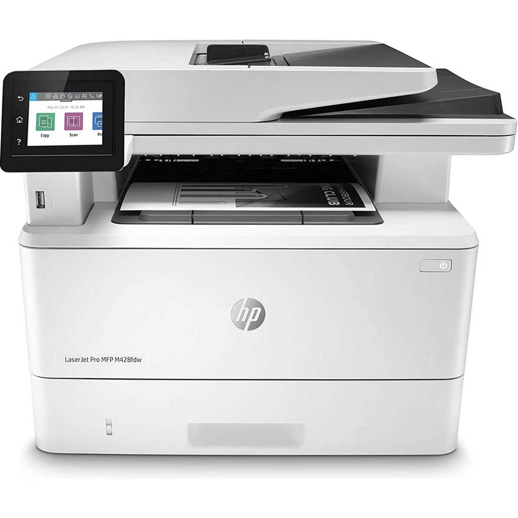 HP LaserJet Pro M428fdw Printer, Multifunction M428fdw Wireless Laser High Speed Smart Business Printer - White