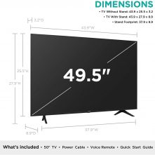 Hisense 50 inch 4K UHD Smart TV 50A7120FS – VIDAA-U Smart TV, Bluetooth, Any View Cast (Frameless) Hisense Electronics Store